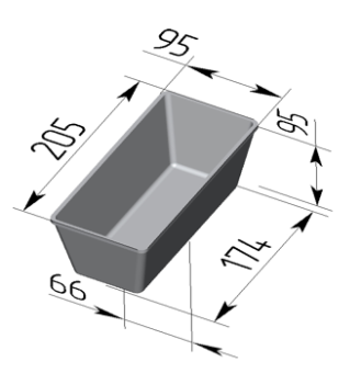 Форма для хлеба 205x95x95мм Spika №10-2 в ШефСтор (chefstore.ru)